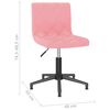 vidaXL Chaise pivotante de bureau Rose Velours