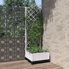 vidaXL Jardini&egrave;re avec treillis Blanc 40x40x121,5 cm PP