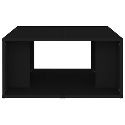 vidaXL Tables basses 4 pcs noir 33x33x33 cm bois d'ingénierie