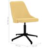 vidaXL Chaise pivotante de salle &agrave; manger Jaune Tissu