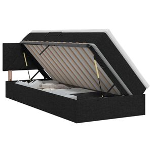 vidaXL Lit avec rangement et matelas Noir 90 x 190 cm Velours