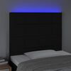 vidaXL T&ecirc;te de lit &agrave; LED Noir 100x5x118/128 cm Tissu