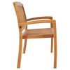 vidaXL Banc 3 places empilable de jardin 159 cm Bois de teck solide