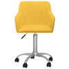 vidaXL Chaises pivotantes &agrave; manger lot de 4 jaune tissu