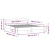 vidaXL Cadre de lit avec LED sans matelas sonoma gris 180x200 cm