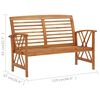 vidaXL Salon de jardin 3 pcs Bois d'acacia solide
