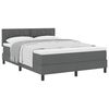 vidaXL Lit &agrave; ressorts avec matelas Gris fonc&eacute; 140 x 200 cm tissu
