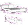 vidaXL Cadre de lit avec tiroirs sans matelas noir 150x200 cm