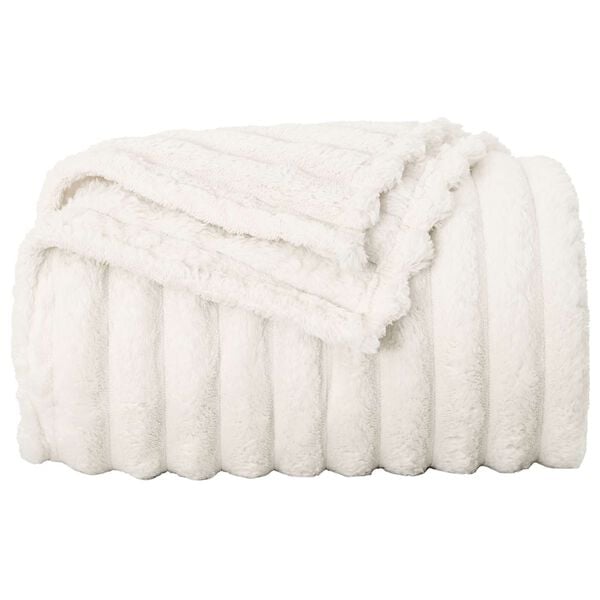 vidaXL Jet&eacute; Cr&egrave;me 150 x 130 cm Toison