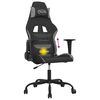 vidaXL Chaise de jeu de massage Noir et gris clair Tissu