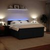 vidaXL Sommier &agrave; lattes de lit avec matelas Noir 180x200 cm Velours