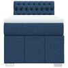 vidaXL Sommier &agrave; lattes de lit avec matelas Bleu 100x200 cm Tissu