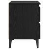 vidaXL Cabinet de chevet 2 pcs Ch&ecirc;ne noir 40 x 35 x 50 cm