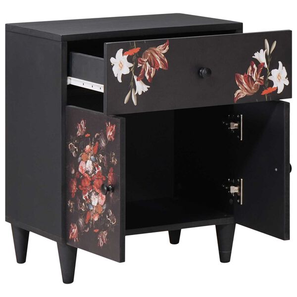 vidaXL Table de chevet avec tiroir Multicolore 50 x 33 x 60 cm