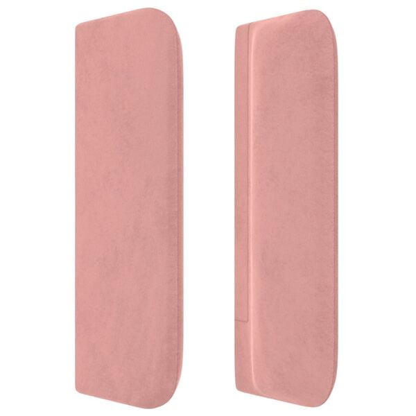 vidaXL T&ecirc;te de lit avec oreilles Rose 93x16x78/88 cm Velours