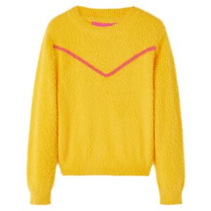 Pull-over tricot&eacute; pour enfants ocre fonc&eacute; 92