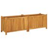 vidaXL Jardini&egrave;re avec doublure 153x38,5x50 cm bois massif d'acacia
