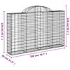 vidaXL Paniers &agrave; gabions arqu&eacute;s 14 pcs 200x30x120/140 cm Fer galvanis&eacute;