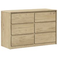 vidaXL Commode SAUDA chêne 111x43x73,5 cm bois de pin massif