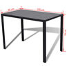 vidaXL Ensemble de table pour salle &agrave; manger cinq pi&egrave;ces noir