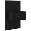 vidaXL T&ecirc;te de lit avec armoire 3 pcs Ch&ecirc;ne noir Bois d'ing&eacute;nierie