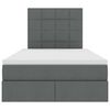 vidaXL Lit avec rangement et matelas Gris fonc&eacute; 120 x 200 cm Polyester