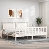 vidaXL Cadre de lit sans matelas blanc 200x200 cm bois massif de pin