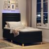 vidaXL Lit &agrave; ressorts avec matelas Noir 90 x 200 cm tissu