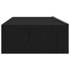vidaXL Meuble TV avec &eacute;clairage LED Ch&ecirc;ne noir 60 x 35 x 15,5 cm
