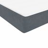 vidaXL Sommier &agrave; lattes de lit et matelas gris fonc&eacute; 90x210 cm velours