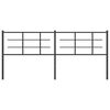vidaXL T&ecirc;te de lit m&eacute;tal noir 193 cm