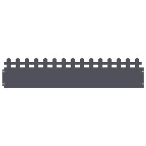 vidaXL Bordures de pelouse 10 pcs Anthracite 103 x 0,05 x 22 cm Acier