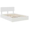 vidaXL Lit de Rangement Blanc 160 x 200 cm Bois d'ing&eacute;nierie