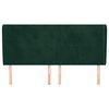 vidaXL T&ecirc;te de lit avec oreilles Vert fonc&eacute; 183x23x118/128 cm Velours