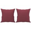 vidaXL Canap&eacute; 2 places avec oreillers bordeaux 140 cm tissu