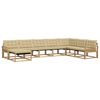 vidaXL Ensemble de canap&eacute;s d'ext&eacute;rieur 8 pcs Blanc et Beige