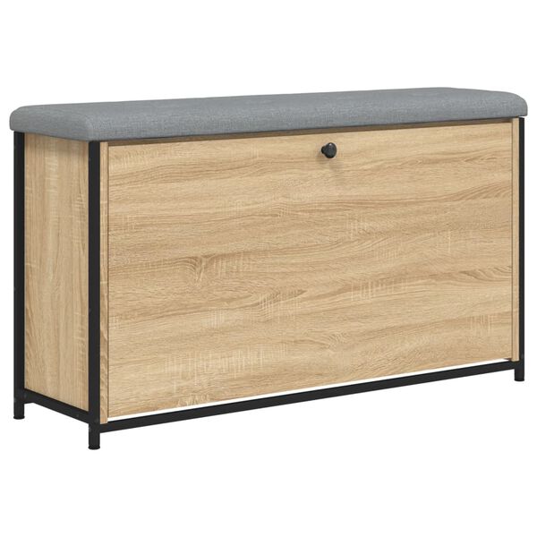 vidaXL Banc &agrave; chaussures tiroir rabattable ch&ecirc;ne sonoma 102x32x56 cm