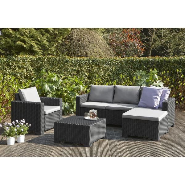 Allibert Pouf d'ext&eacute;rieur California gris