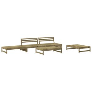 vidaXL Salon de jardin 5 pcs bois de pin impr&eacute;gn&eacute;