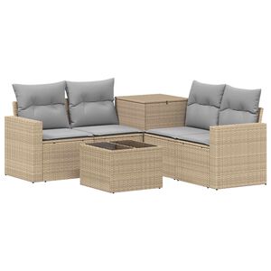 vidaXL Ensemble de Canap&eacute;s 6 pc Beige et Gris clair