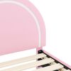 vidaXL Cadre de lit pour enfants avec t&ecirc;te de lit Rose 80 x 160 cm PU