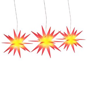 vidaXL Lumi&egrave;res de No&euml;l avec LED 3 pcs pliable rouge