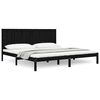vidaXL Cadre de lit sans matelas noir 200x200 cm bois massif de pin