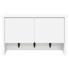 vidaXL Porte-manteau mural Blanc 50 x 20 x 30 cm Bois d'ing&eacute;nierie