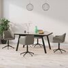 vidaXL Chaises &agrave; manger pivotantes lot de 4 Gris clair Velours