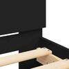 vidaXL Cadre de lit avec t&ecirc;te de lit et LED noir 120x200 cm