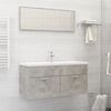 vidaXL Ensemble de meubles de salle de bain 2 pcs gris b&eacute;ton