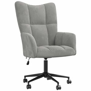 vidaXL Chaise de relaxation Gris clair Velours