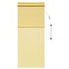 vidaXL Store enrouleur avec des rideaux Jaune 90 x 220 cm Bambou