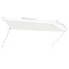 vidaXL Auvent r&eacute;tractable 300x150 cm Cr&egrave;me
